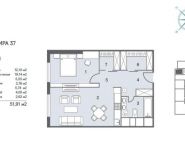 1-комнатная квартира площадью 51.91 кв.м в ЖК NV/9 Artkvartal,  | цена 24 418 464 руб. | www.metrprice.ru