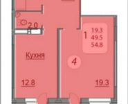 1-комнатная квартира площадью 54 кв.м, Ленинский пр-т, 18 | цена 5 487 294 руб. | www.metrprice.ru