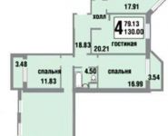 4-комнатная квартира площадью 130 кв.м в ЖК "Коммунарка 7.2", Лазурная ул., 14 | цена 14 500 000 руб. | www.metrprice.ru
