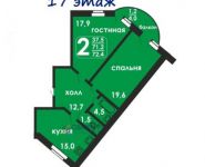 2-комнатная квартира площадью 71.2 кв.м, Луговая ул., 3 | цена 4 770 000 руб. | www.metrprice.ru