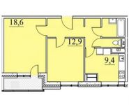 2-комнатная квартира площадью 57 кв.м в ЖК "Парк Легенд", Автозаводская ул., 23С120 | цена 7 644 300 руб. | www.metrprice.ru
