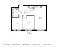 2-комнатная квартира площадью 54.5 кв.м, Боровское ш, 2к3 | цена 10 845 500 руб. | www.metrprice.ru