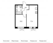 1-комнатная квартира площадью 35.9 кв.м,  | цена 4 246 970 руб. | www.metrprice.ru