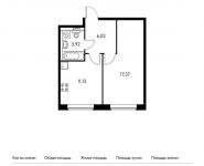 1-комнатная квартира площадью 38.44 кв.м, Цимлянская ул, 3 | цена 6 004 328 руб. | www.metrprice.ru