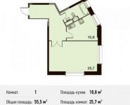 1-комнатная квартира площадью 55.5 кв.м в ЖК "Тимирязевский", Дмитровское ш., ВЛ13 | цена 11 371 950 руб. | www.metrprice.ru