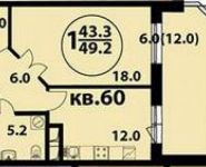 1-комнатная квартира площадью 49.2 кв.м в ЖК "Изумрудная 24", Изумрудная ул., 24 | цена 9 102 000 руб. | www.metrprice.ru
