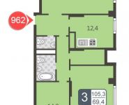 3-комнатная квартира площадью 105.3 кв.м в ЖК "Богородский", бульвар Маршала Рокоссовского, 6к1А | цена 16 691 000 руб. | www.metrprice.ru