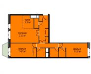 3-комнатная квартира площадью 83 кв.м, Ясная ул., 7 | цена 5 617 059 руб. | www.metrprice.ru