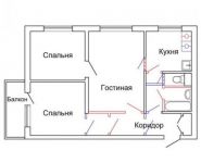 3-комнатная квартира площадью 55.1 кв.м, Востряковский проезд, 25к2 | цена 6 200 000 руб. | www.metrprice.ru