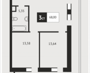 3-комнатная квартира площадью 68 кв.м, Клубная, 9 | цена 5 980 736 руб. | www.metrprice.ru