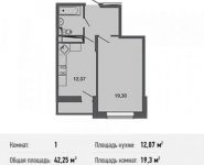 1-комнатная квартира площадью 42.3 кв.м, улица Мостотреста, 6 | цена 3 844 750 руб. | www.metrprice.ru