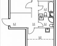 3-комнатная квартира площадью 72.8 кв.м, 1-й Грайвороновский пр, 1 стр 1 | цена 8 408 400 руб. | www.metrprice.ru