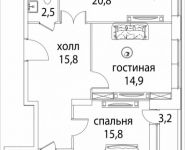 3-комнатная квартира площадью 77 кв.м, Юго-Восточный административный округ, район Лефортово, жилой квартал Символ, к4 | цена 15 150 800 руб. | www.metrprice.ru