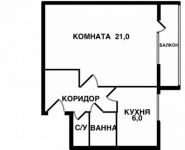 1-комнатная квартира площадью 36 кв.м, Серебрякова пр., 7 | цена 6 000 000 руб. | www.metrprice.ru