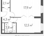 1-комнатная квартира площадью 40.6 кв.м, Вешняковская | цена 6 658 400 руб. | www.metrprice.ru