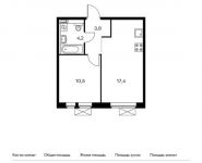 1-комнатная квартира площадью 35.9 кв.м,  | цена 4 207 480 руб. | www.metrprice.ru