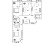 3-комнатная квартира площадью 88.1 кв.м, Рязанский проспект, д.влд 2 | цена 13 918 654 руб. | www.metrprice.ru
