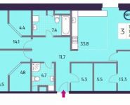3-комнатная квартира площадью 119.5 кв.м, Хорошёвская 3-я улица, д.7, к.5 | цена 21 749 000 руб. | www.metrprice.ru