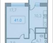 1-комнатная квартира площадью 41 кв.м в ЖК "Центр-2", Автозаводская ул. | цена 3 620 300 руб. | www.metrprice.ru