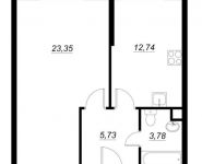 1-комнатная квартира площадью 45 кв.м, проспект 40 лет Октября, 36 | цена 9 090 000 руб. | www.metrprice.ru