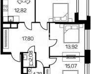 3-комнатная квартира площадью 83.4 кв.м в ЖК «Новочерёмушкинская, 17», улица Черняховского, 13 | цена 20 620 890 руб. | www.metrprice.ru