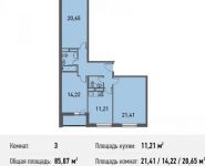 3-комнатная квартира площадью 0 кв.м, Белорусская ул., 7 | цена 6 869 403 руб. | www.metrprice.ru