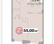 2-комнатная квартира площадью 55 кв.м, Нахимовский проспект | цена 6 822 303 руб. | www.metrprice.ru