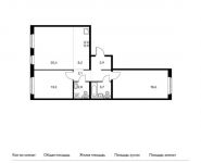 3-комнатная квартира площадью 73.8 кв.м, Боровское ш, 2к3 | цена 14 782 140 руб. | www.metrprice.ru