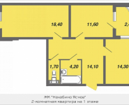 2-комнатная квартира площадью 67.4 кв.м, Широкая улица, 17 | цена 4 676 751 руб. | www.metrprice.ru