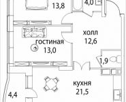 3-комнатная квартира площадью 70 кв.м, Юго-Восточный административный округ, район Лефортово, жилой квартал Символ, к4 | цена 13 471 400 руб. | www.metrprice.ru