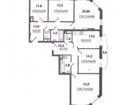 2-комнатная квартира площадью 57.5 кв.м, Волоколамское ш, 24к1 | цена 9 723 250 руб. | www.metrprice.ru