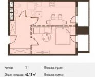 2-комнатная квартира площадью 67.1 кв.м, Новодмитровская ул., 5А | цена 9 699 305 руб. | www.metrprice.ru
