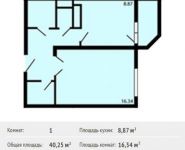 1-комнатная квартира площадью 40.3 кв.м, Студенческий проезд, 40 | цена 2 495 500 руб. | www.metrprice.ru