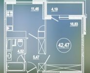 1-комнатная квартира площадью 42 кв.м, Митинская ул., 22С2 | цена 7 479 264 руб. | www.metrprice.ru