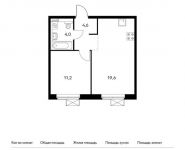 1-комнатная квартира площадью 39.4 кв.м,  | цена 4 696 480 руб. | www.metrprice.ru