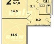 2-комнатная квартира площадью 62 кв.м, улица Тихомирова, 2 | цена 11 200 000 руб. | www.metrprice.ru