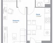 1-комнатная квартира площадью 37 кв.м, Новорязанское шоссе, 15, корп.15 | цена 2 664 000 руб. | www.metrprice.ru