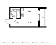 1-комнатная квартира площадью 21.6 кв.м,  | цена 2 391 120 руб. | www.metrprice.ru