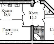 2-комнатная квартира площадью 88 кв.м, Береговая ул., 9 | цена 7 108 150 руб. | www.metrprice.ru