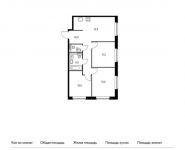 3-комнатная квартира площадью 67.6 кв.м,  | цена 7 348 120 руб. | www.metrprice.ru