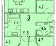 3-комнатная квартира площадью 119.5 кв.м, 3-я Хорошёвская улица, владение 7, корп.4 | цена 22 107 500 руб. | www.metrprice.ru