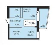 1-комнатная квартира площадью 29.9 кв.м, улица Льва Толстого, 23/7кВ | цена 1 672 644 руб. | www.metrprice.ru