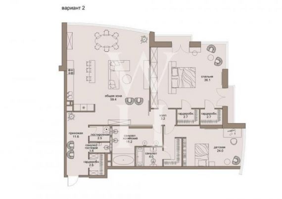 4-комнатная квартира площадью 169.7 кв.м, Нежинская ул., 1 | цена 116 000 000 руб. | www.metrprice.ru