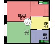 1-комнатная квартира площадью 32 кв.м, Адмирала Макарова ул., 10С2 | цена 6 213 000 руб. | www.metrprice.ru