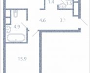 2-комнатная квартира площадью 64.8 кв.м, Новоалексеевская, 16с7 | цена 15 477 650 руб. | www.metrprice.ru