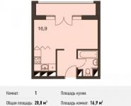 1-комнатная квартира площадью 28 кв.м, Автозаводская ул., 23С931 | цена 4 334 400 руб. | www.metrprice.ru
