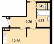 2-комнатная квартира площадью 61.4 кв.м, Широкая улица, 17 | цена 4 568 713 руб. | www.metrprice.ru