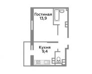 1-комнатная квартира площадью 34.7 кв.м,  | цена 2 521 718 руб. | www.metrprice.ru