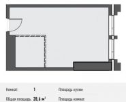 1-комнатная квартира площадью 28.6 кв.м, Новодмитровская ул., 5А | цена 5 339 048 руб. | www.metrprice.ru