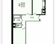 2-комнатная квартира площадью 60.8 кв.м, Шестая ул., 17 | цена 4 079 411 руб. | www.metrprice.ru